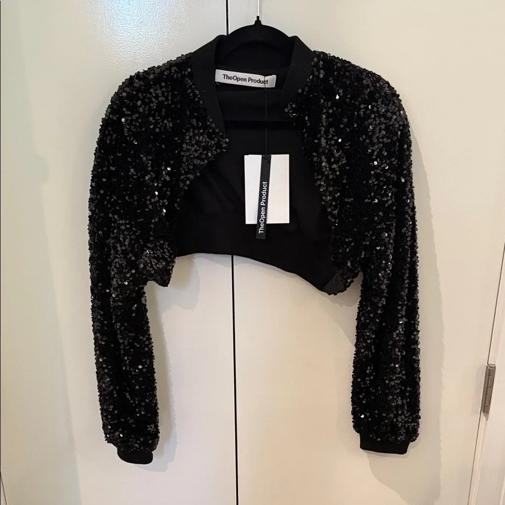 Black Sequin Women's Top - Picture 1 of 2